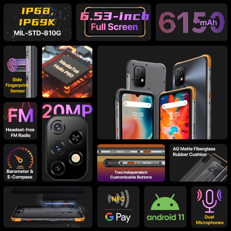 Celular UMIDIGI X10 Versão Global IP68 64GB 20MP - Imagem 5