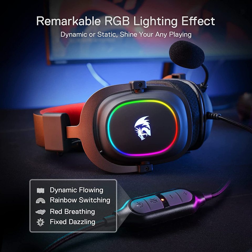 Headset Redragon H510 RGB Zeus X Gamer - Imagem 4